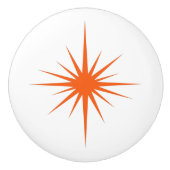 Oranje atoomstartstijl middeneeuwen keramische knop (Voorkant)