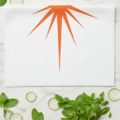 Oranje atoomstartstok uit de middeleeuwse handdoek (Gevouwen)