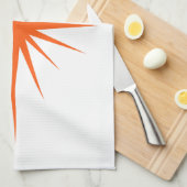 Oranje atoomstartstok uit de middeleeuwse handdoek (Quarter Fold)