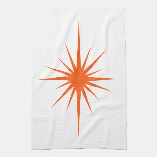 Oranje atoomstartstok uit de middeleeuwse handdoek (Verticaal)