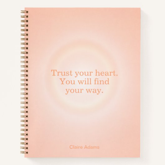 Oranje Aura Bericht Notebook Notitieboek (Voorkant)