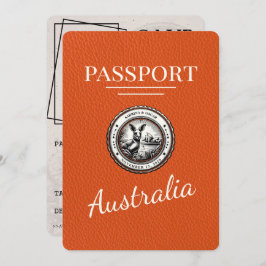 Oranje Australië paspoort Bewaar de datum Save The Date