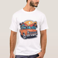 Oranje auto met brandweerauto
