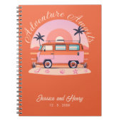 Oranje avontuur wacht op  campervan notitieboek (Voorkant)