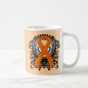 Oranje Awareness Ribbon met Wings Koffiemok