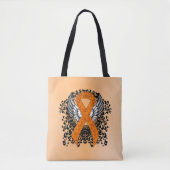 Oranje Awareness Ribbon met Wings Tote Bag (Voorkant)