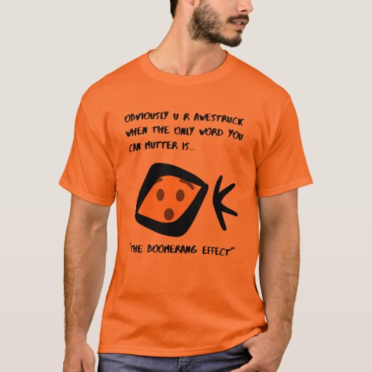 Oranje "Awehit" Boomeranged T-shirt (Voorkant)