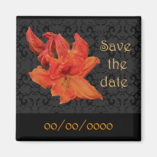 Oranje Azalea Blossom Magneet (Voorkant)
