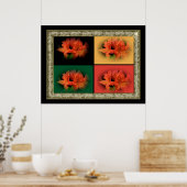 Oranje Azaleas Poster (Keuken)