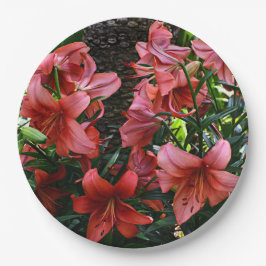 Oranje Aziatische galgen Papieren Bordje