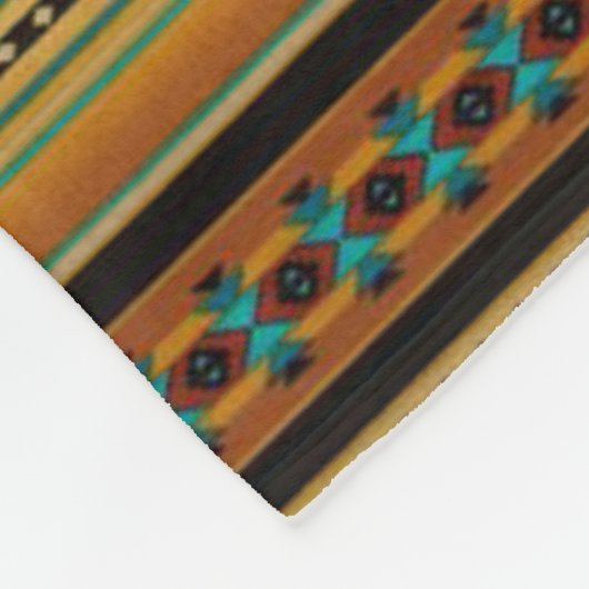 ORANJE Aztec-afdrukken Fleece Deken (Hoek)