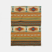 ORANJE Aztec-afdrukken Fleece Deken (Voorkant)