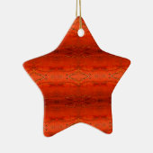 Oranje Aztec-patroon Keramisch Ornament (Rechts)