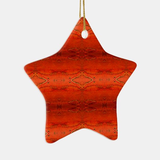 Oranje Aztec-patroon Keramisch Ornament (Rechts)