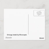 Oranje Aztek Briefkaart (Achterkant)