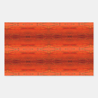 Oranje Aztekenpatroon Rechthoekige Sticker