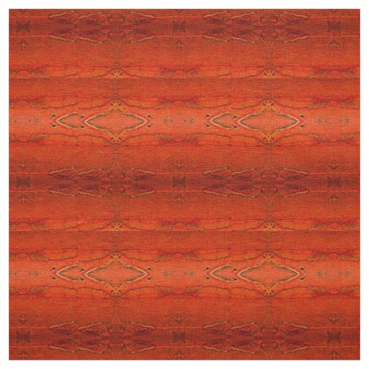 Oranje Aztekenpatroon Stof (Swatch)