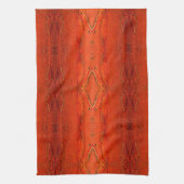 Oranje Aztekenpatroon Theedoek (Verticaal)