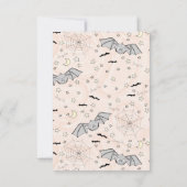 Oranje Baby Bat Halloween bedankkaart (Achterkant)