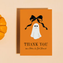 Oranje Baby Boo Ghost Halloween Bedankt