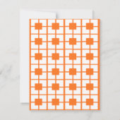 oranje Baby Buggy Kaart (Achterkant)