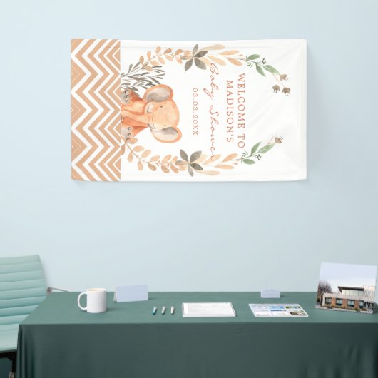 Oranje Baby Olifant Baby shower Spandoek (Beurs)