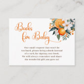 Oranje Baby shower Boek Aanvraag Behuizing Kaart (Voorkant)