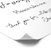 Oranje Baby shower Citrus Favorieten Poster (Hoek)