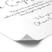 Oranje Baby shower Citrus Tijd Capsule Poster (Hoek)