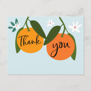 Oranje Baby shower dank u Briefkaart