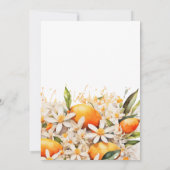 Oranje Baby shower Geslachtsneutrale Citrus Kaart (Achterkant)