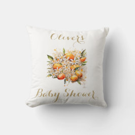 Oranje Baby shower Geslachtsneutrale Citrus Kussen
