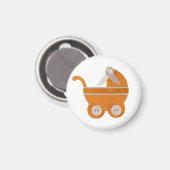 Oranje baby shower magneet (Voorkant / Achterkant)