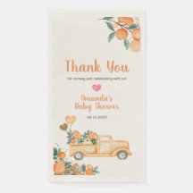 Oranje Baby shower met kleine coupjes Glitter