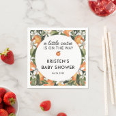 Oranje Baby shower met kleine stropdas Servet (Insitu)