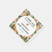 Oranje Baby shower met kleine stropdas Servet (Hoek)