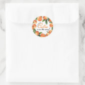 Oranje Baby shower Ronde Sticker (Tas)