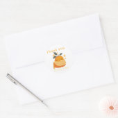 oranje Baby shower Ronde Sticker (Envelop)
