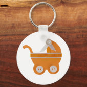 Oranje baby shower sleutelhanger (Voorkant)