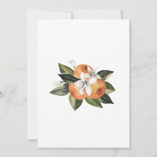 Oranje Baby shower Uitnodiging (Achterkant)