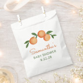 Oranje Baby shower van kleine cutie Citrus Bedankzakje (Geknipt)