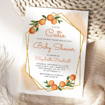 Oranje Baby shower van kleine cutie Citrus