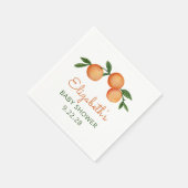 Oranje Baby shower van kleine cutie Citrus Servet (Hoek)