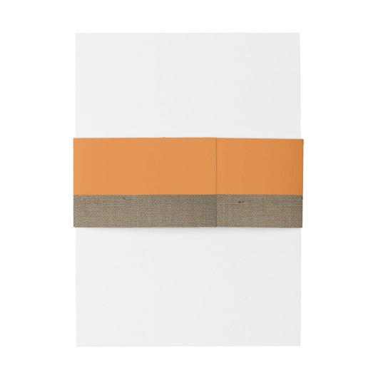 Oranje Baby shower voor Fox Burlap Uitnodigingen Wikkel (Achterkant Voorbeeld)