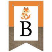 Oranje Baby shower voor Fox Burlap Vlaggetjes (Derde vlag)