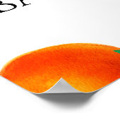 Oranje Baby shower Welkomstteken Sjabloon Poster (Hoek)