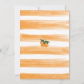 Oranje Baby shower Zomer Citrus Boho Greenery Kaart (Achterkant)