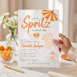 Oranje Baby Spritz Stippenpatroon Kaart