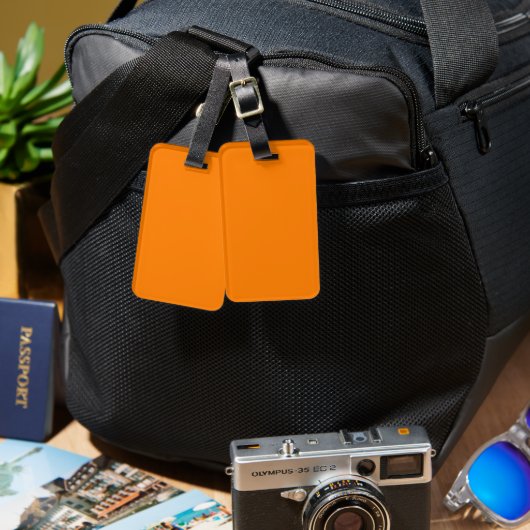 Oranje Bagage Label (Voorkant /achterkant)