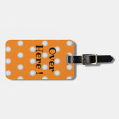 Oranje bagagelabel (Voorkant horizontaal)